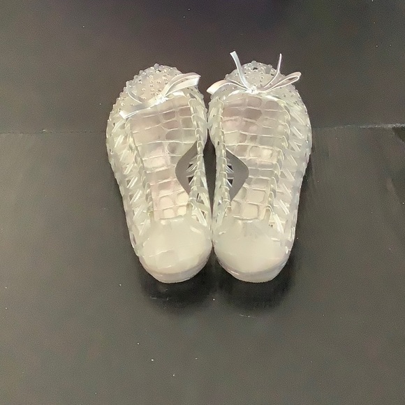 Stuart Weitzman Jelly Rhinestone Latticed Flats - Picture 5 of 5